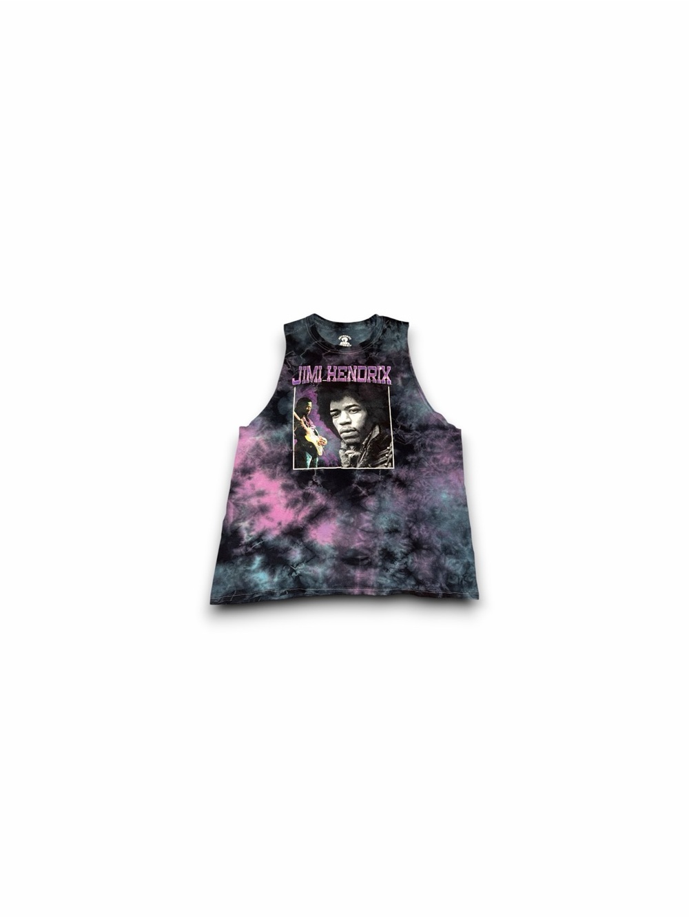 Authentic Jimi Hendrix tie dye cut off tank top t-shirt men’s large